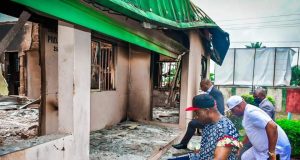 Soludo Visits Nnewi South Local Govt. That Set Ablaze By Hoodlums